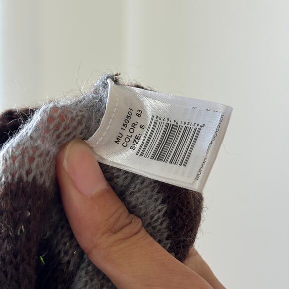 Vintage Muchacha diagonal stripe mohair-blend turtleneck with metallic thread - Picture 9 of 9